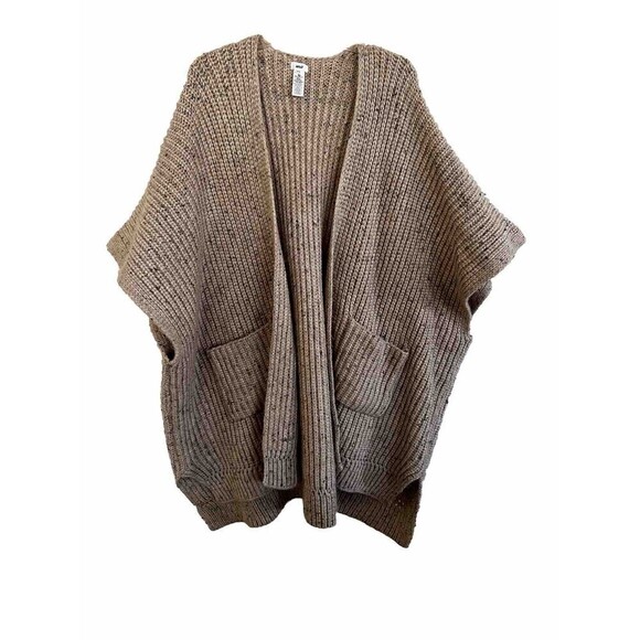 Aerie Cardigan Sweater Women Size OS Oatmeal Oversize - Picture 3 of 8